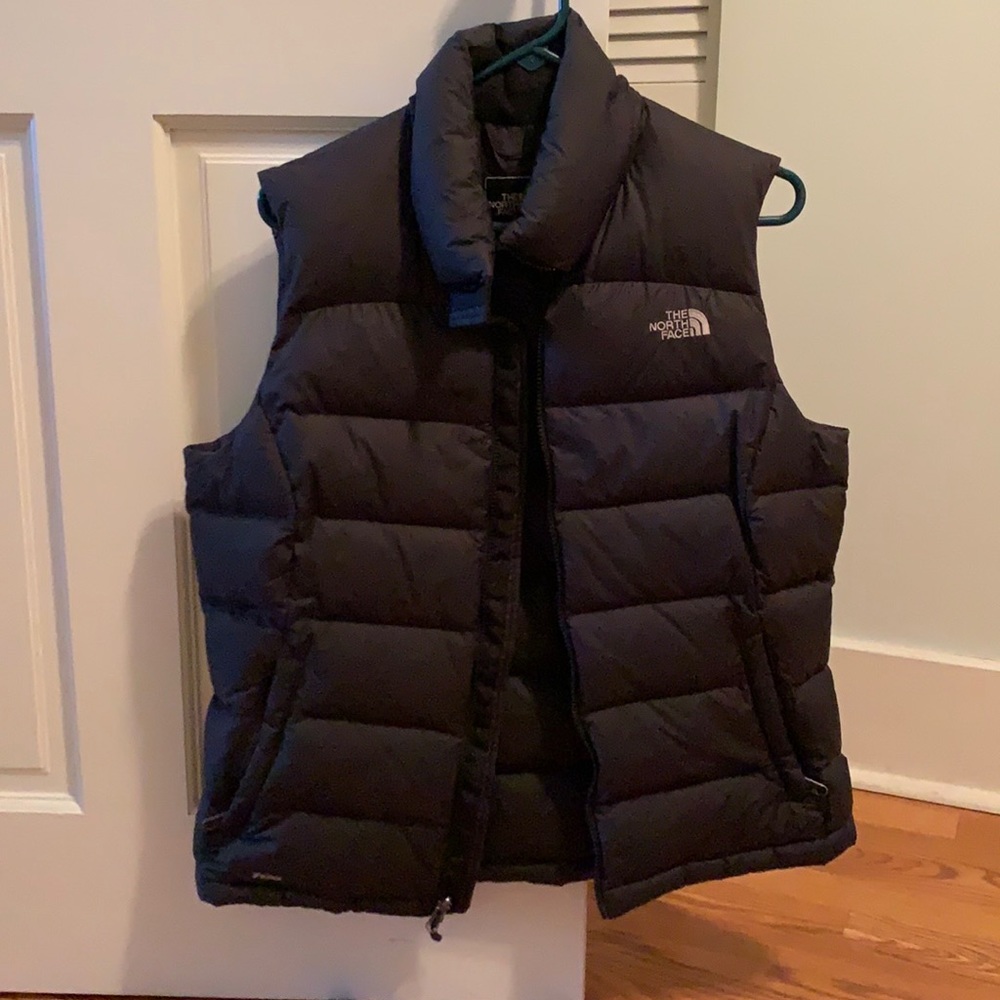Black NorthFace puff vest